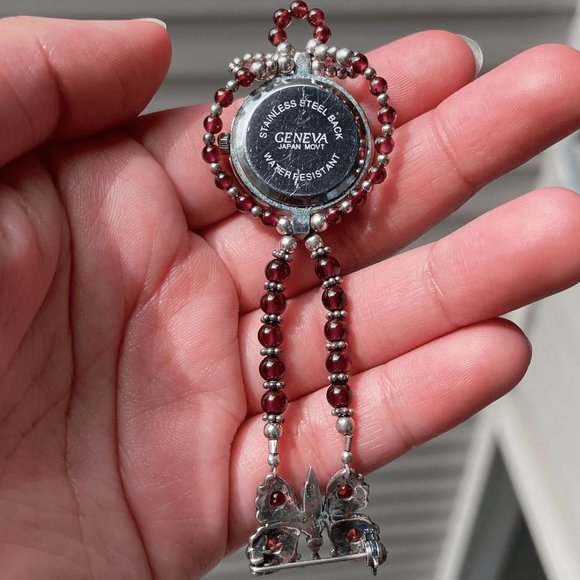 Sterling Silver Geneva Watch Brooch - Picture 2 of 4